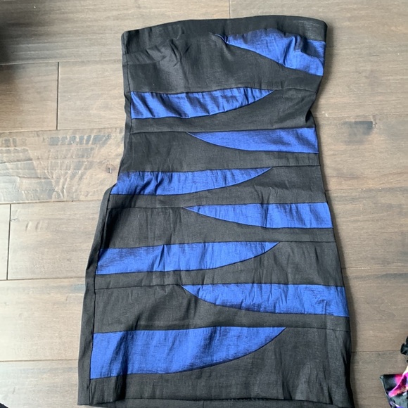 Y2K strapless dresses pink and blue - Picture 3 of 6